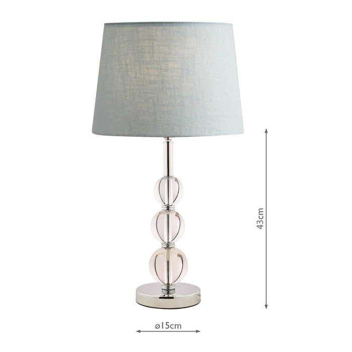 Laura Ashley Selby Large Table Lamp Polished Nickel & Glass Ball Base Only • LA3732149-Q