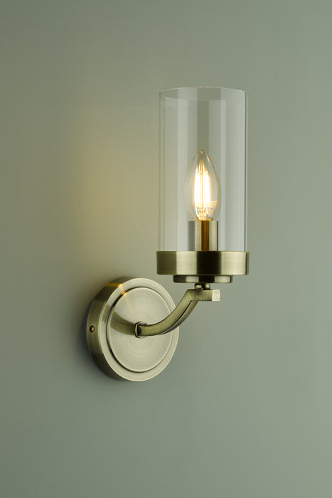 Laura Ashley Joseph Wall Light Antique Brass Glass • LA3732596-Q