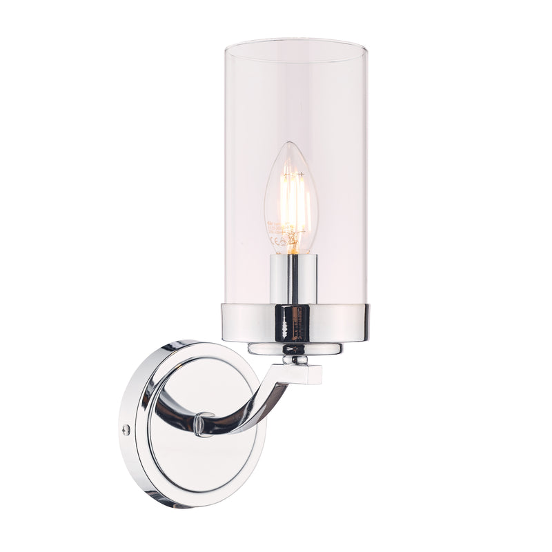Laura Ashley Joseph Wall Light Polished Chrome Glass • LA3732598-Q