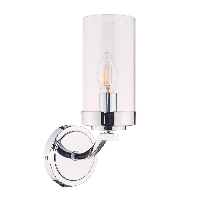 Laura Ashley Joseph Wall Light Polished Chrome Glass • LA3732598-Q