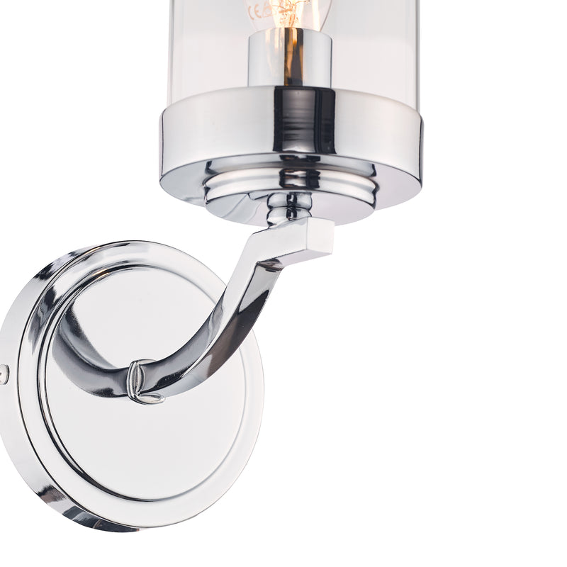Laura Ashley Joseph Wall Light Polished Chrome Glass • LA3732598-Q