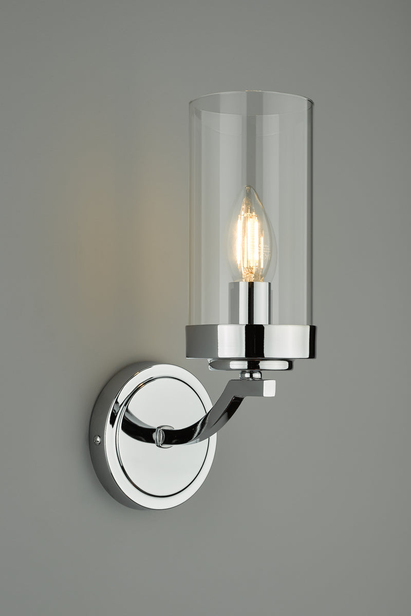 Laura Ashley Joseph Wall Light Polished Chrome Glass • LA3732598-Q