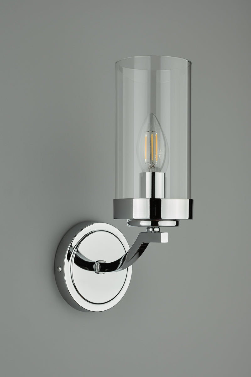 Laura Ashley Joseph Wall Light Polished Chrome Glass • LA3732598-Q