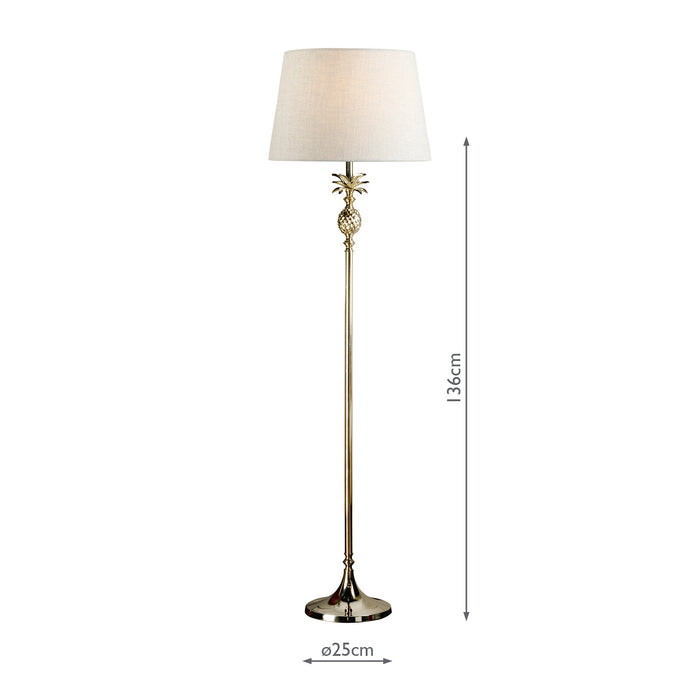 Laura Ashley Penelope Floor Lamp Polished Champagne Base Only • LA3734201-Q