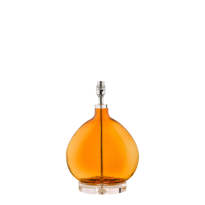 Laura Ashley Amber Table Lamp Amber Glass Polished Chrome Base Only • LA3734693-Q
