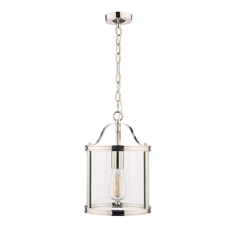 Laura Ashley Harrington Lantern Polished Nickel Glass • LA3742247-Q
