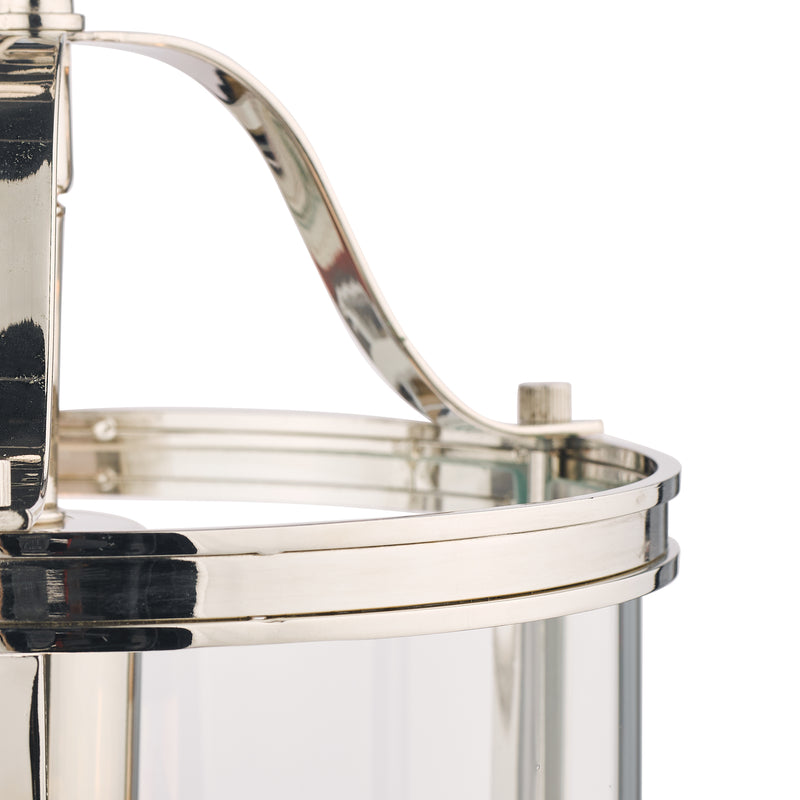 Laura Ashley Harrington Lantern Polished Nickel Glass • LA3742247-Q