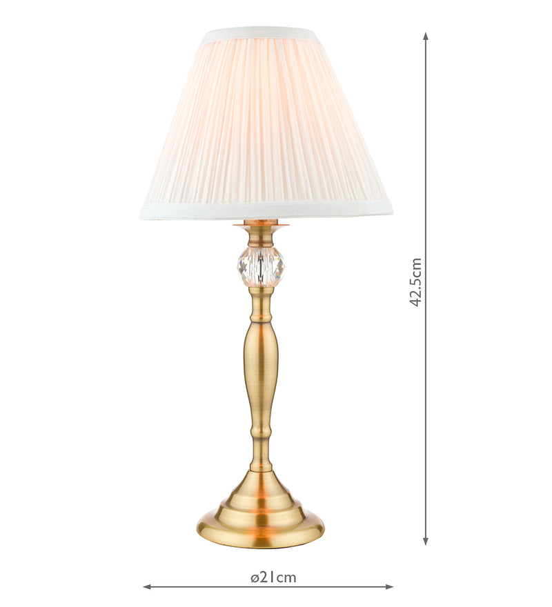 Laura Ashley Ellis Table Lamp Antique Brass With Ivory Shade • LA3742284-Q