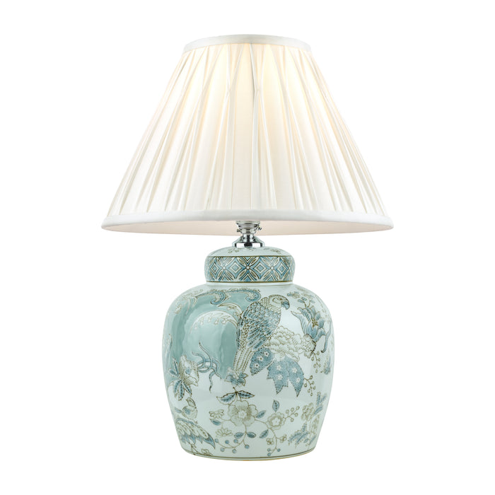 Laura Ashley Elizabeth Ceramic Table Lamp With Bird Print Design Base Only • LA3742516-Q