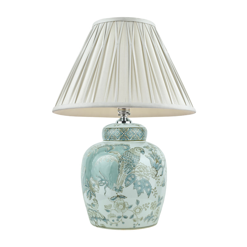 Laura Ashley Elizabeth Ceramic Table Lamp With Bird Print Design Base Only • LA3742516-Q