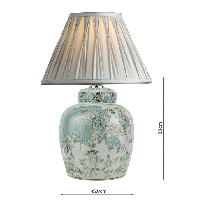 Laura Ashley Elizabeth Ceramic Table Lamp With Bird Print Design Base Only • LA3742516-Q