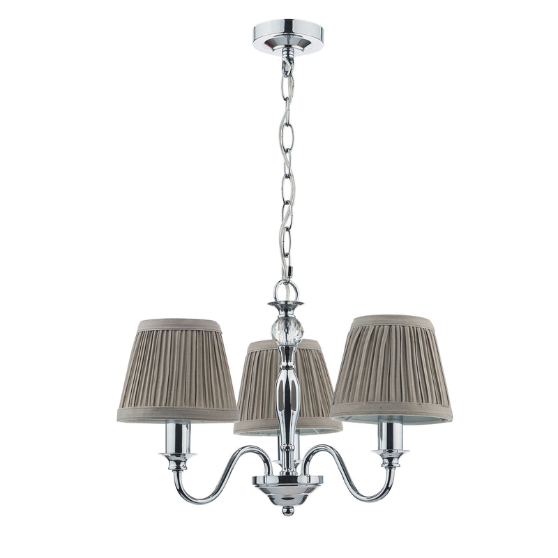 Laura Ashley Ellis 3lt Pendant Polished Chrome With Shades • LA3743655-Q