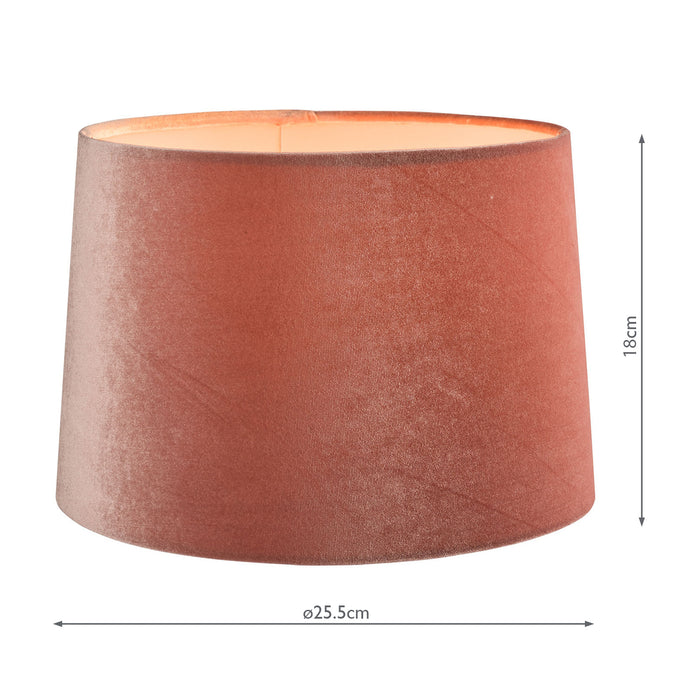 Laura Ashley Velvet Empire Drum Shade Blush Pink 25cm/10 inch • LA3744105-Q