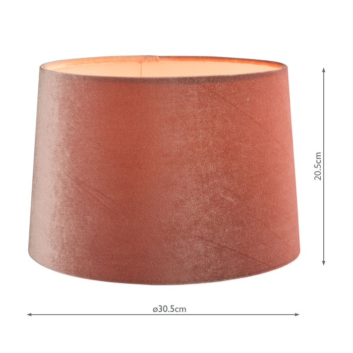 Laura Ashley Velvet Empire Drum Shade Blush Pink 30cm/12 inch • LA3744107-Q