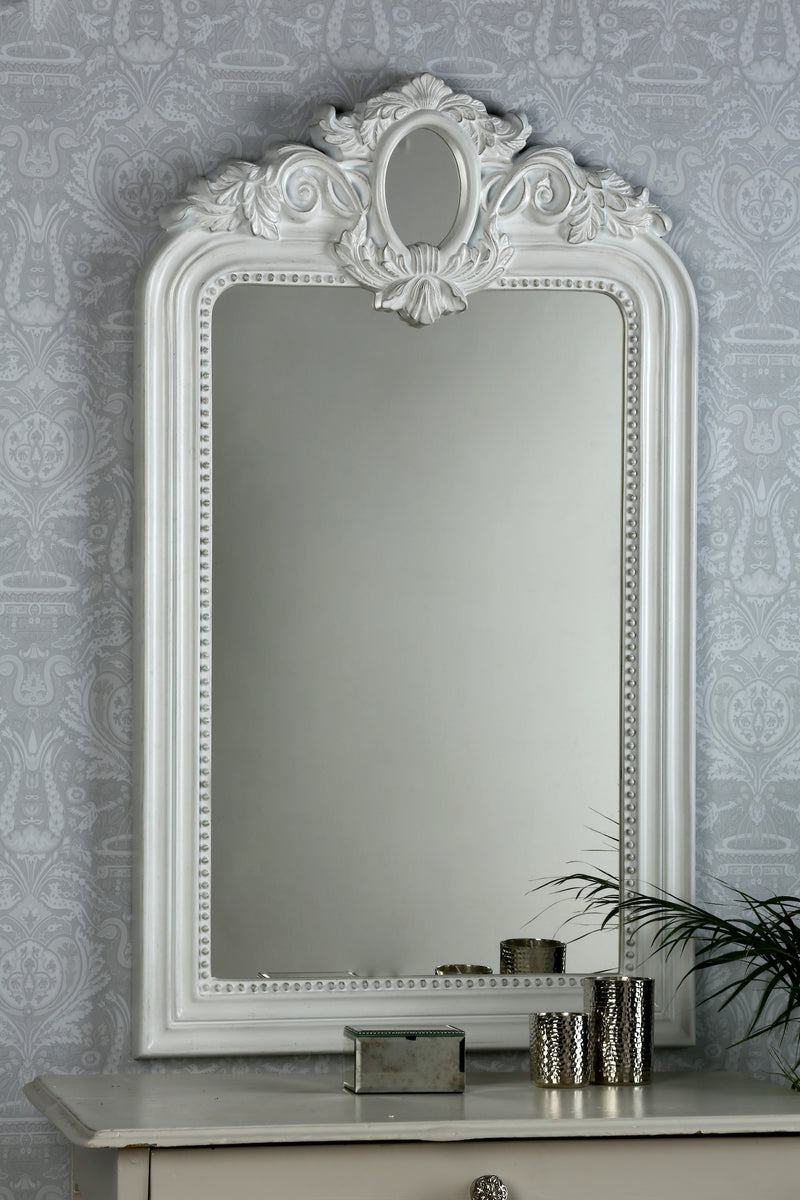 Laura Ashley Alana Rectangle Mirror Distressed Ivory 120 x 71cm • LA3756025-Q