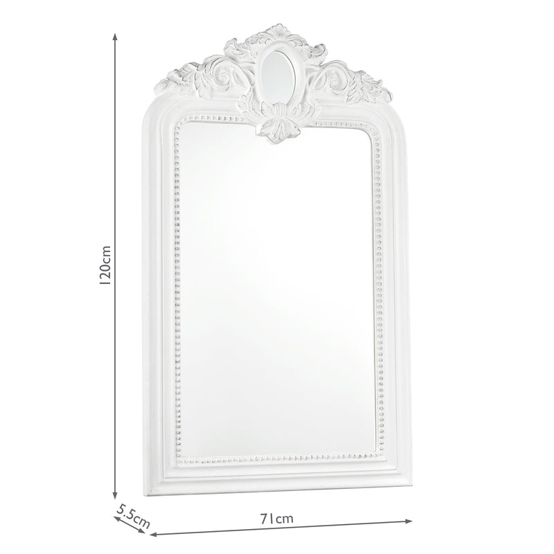 Laura Ashley Alana Rectangle Mirror Distressed Ivory 120 x 71cm • LA3756025-Q