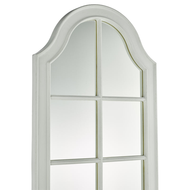 Laura Ashley Coombs Rectangle Floor Mirror Distressed Ivory 172 x 57cm • LA3756028-Q