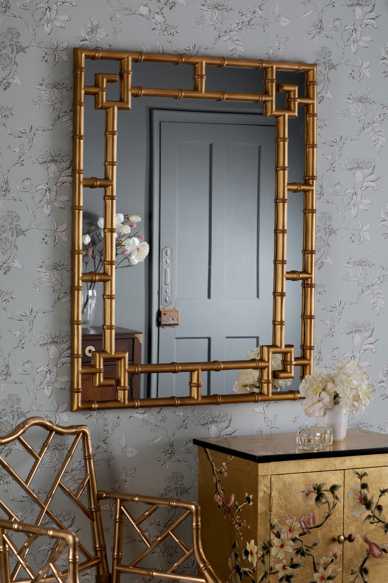 Laura Ashley Shawford Rectangle Mirror Gold Mirror 107 x 81cm • LA3756030-Q