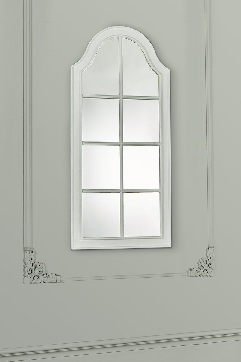 Laura Ashley Coombs Rectangle Mirror Distressed Ivory 120 x 56cm • LA3756039-Q