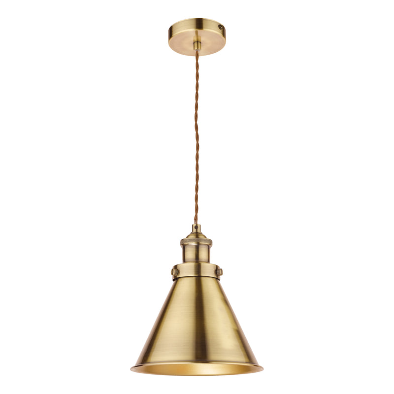 Laura Ashley Rufus Pendant Antique Brass • LA3756075-Q