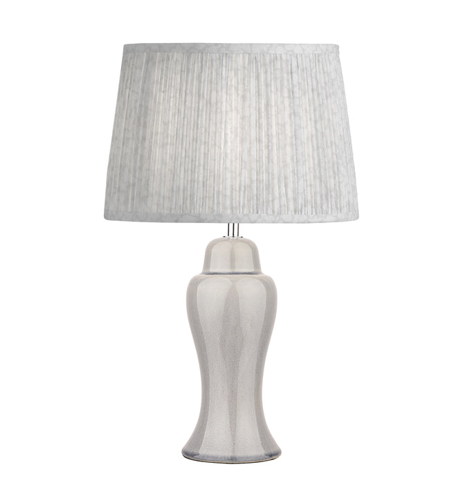 Laura Ashley Regina Small Table Lamp Pale Slate Grey Polished Chrome Base Only • LA3756093-Q