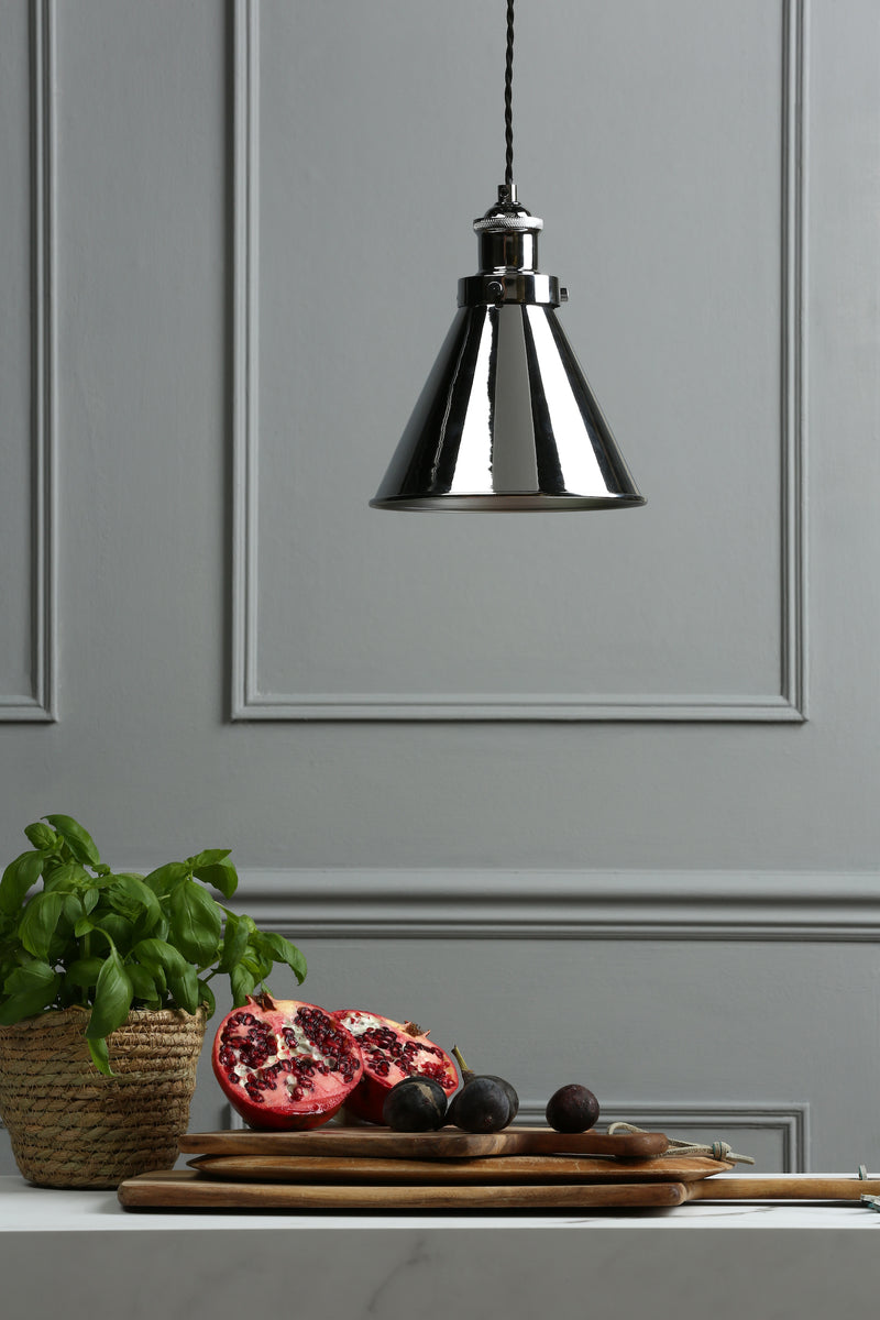 Laura Ashley Rufus Pendant Polished Chrome • LA3756102-Q