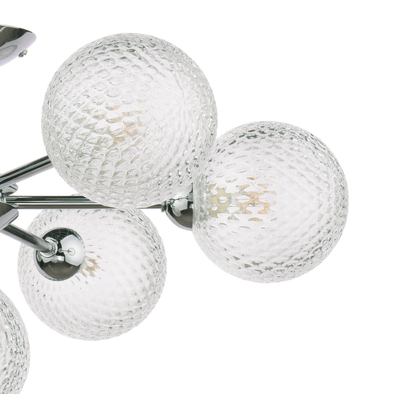 Laura Ashley Atherton 7lt Semi Flush Polished Chrome Glass • LA3756108-Q