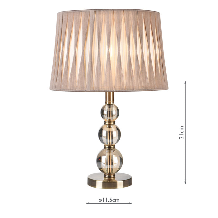 Laura Ashley Selby Grande Small Table Lamp Antique Brass & Glass Ball Base Only • LA3756138-Q