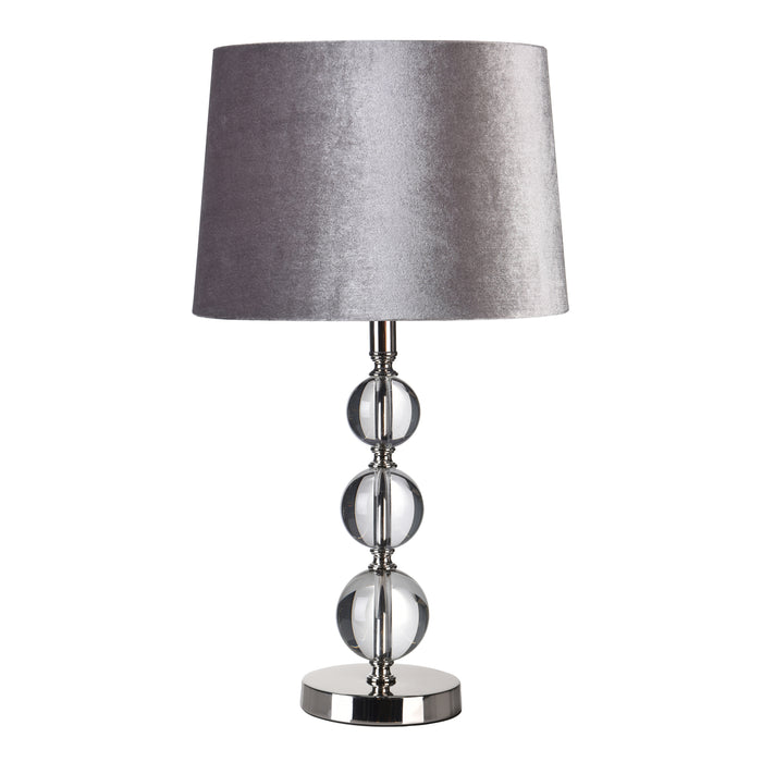 Laura Ashley Selby Grande Large Table Lamp Polished Nickel & Glass Ball Base Only • LA3756141-Q