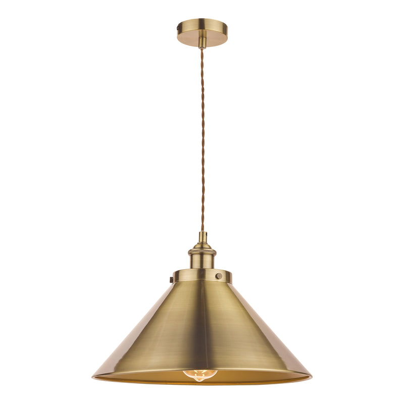 Laura Ashley Rufus Pendant Antique Brass • LA3756151-Q