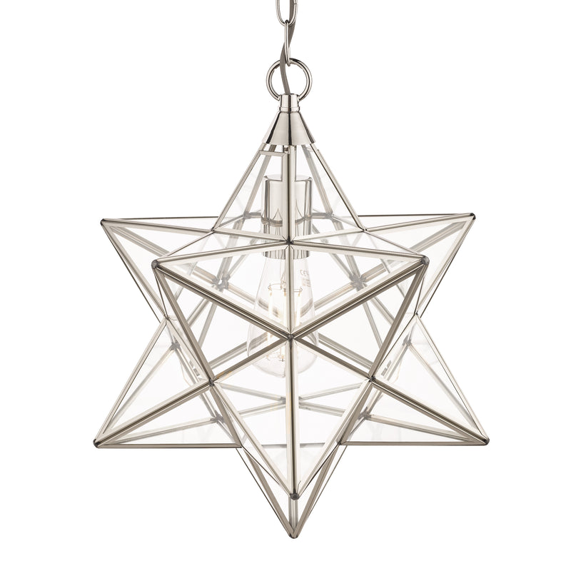 Laura Ashley Large Star Pendant Silver Glass • LA3756152-Q