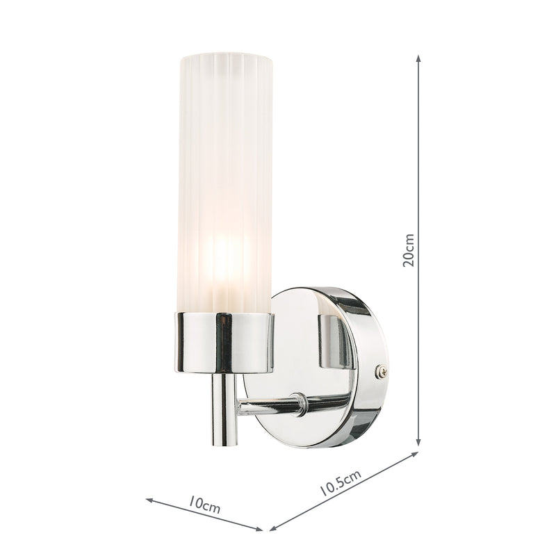 Laura Ashley Howard Bathroom Wall Light Polished Chrome IP44 • LA3756153-Q