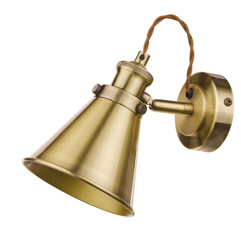 Laura Ashley Rufus Single Spotlight Antique Brass • LA3756155-Q