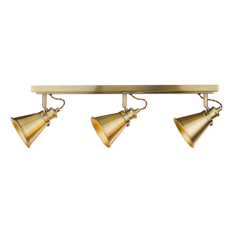 Laura Ashley Rufus 3lt Bar Spotlight Antique Brass • LA3756158-Q