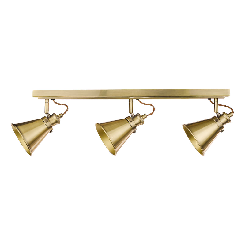 Laura Ashley Rufus 3lt Bar Spotlight Antique Brass • LA3756158-Q