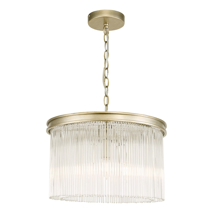 Laura Ashley Manon 3lt Pendant Champagne Clear Glass • LA3756161-Q