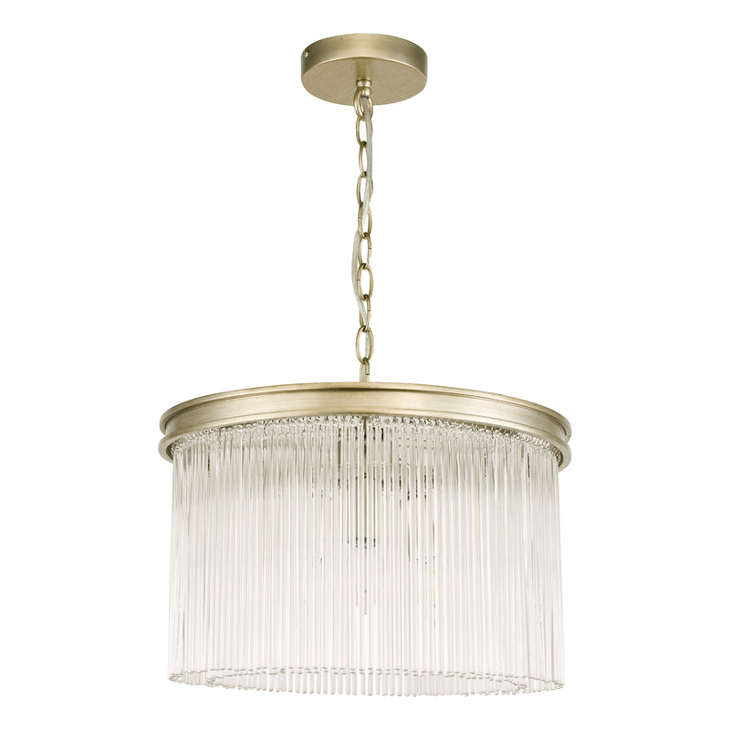 Laura Ashley Manon 3lt Pendant Champagne Clear Glass • LA3756161-Q