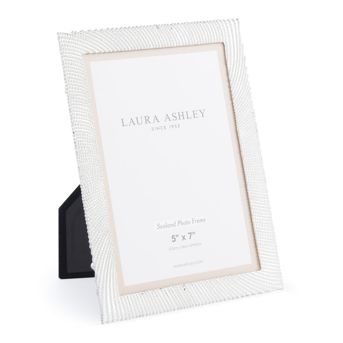 Laura Ashley Sealand Photo Frame Polished Silver 5x7 Inch • LA3756171-Q