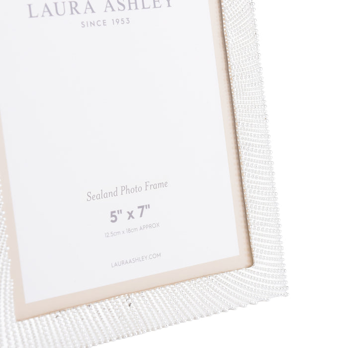 Laura Ashley Sealand Photo Frame Polished Silver 5x7 Inch • LA3756171-Q