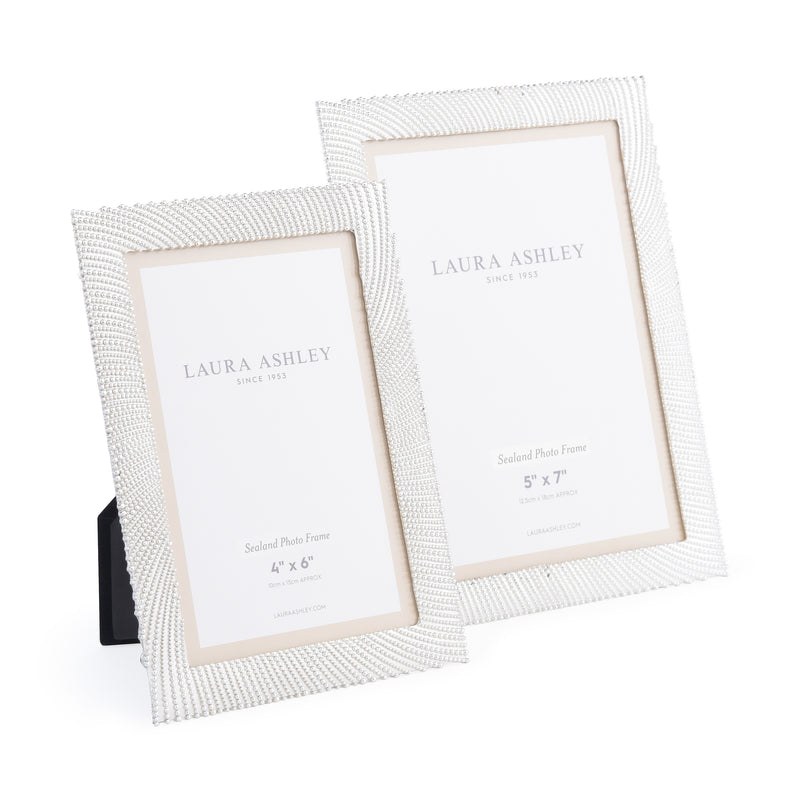 Laura Ashley Sealand Photo Frame Polished Silver 5x7 Inch • LA3756171-Q