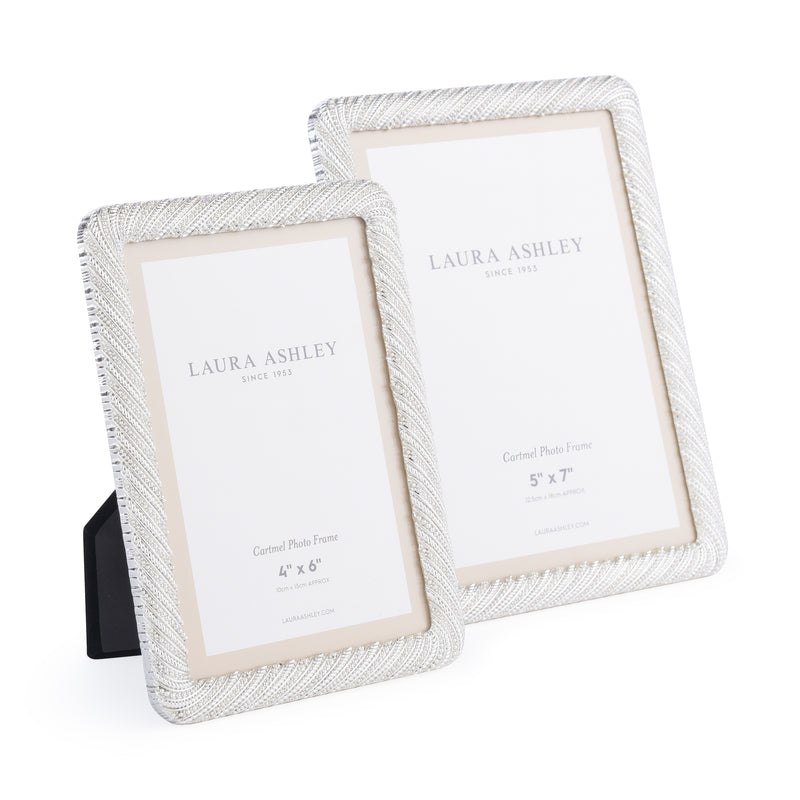 Laura Ashley Cartmel Photo Frame Polished Silver 5x7 inch • LA3756175-Q