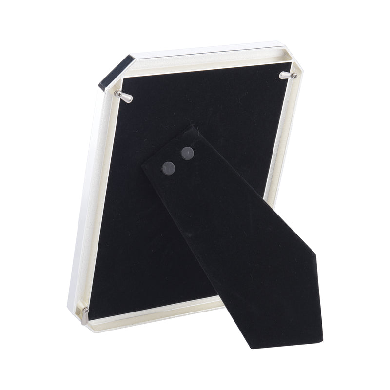 Laura Ashley Wren Photo Frame Polished Silver Glitter 5x7 Inch • LA3756177-Q