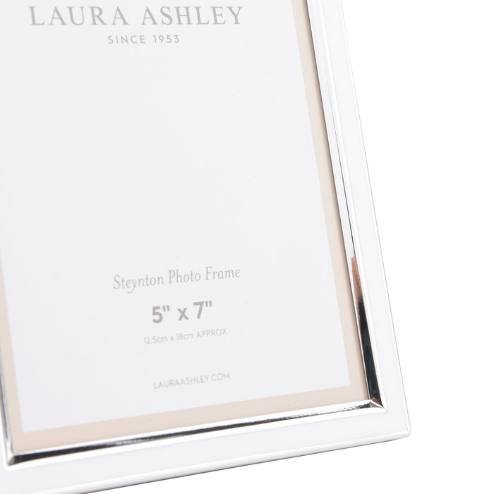 Laura Ashley Steynton Photo Frame Polished Silver 5x7 Inch • LA3756180-Q