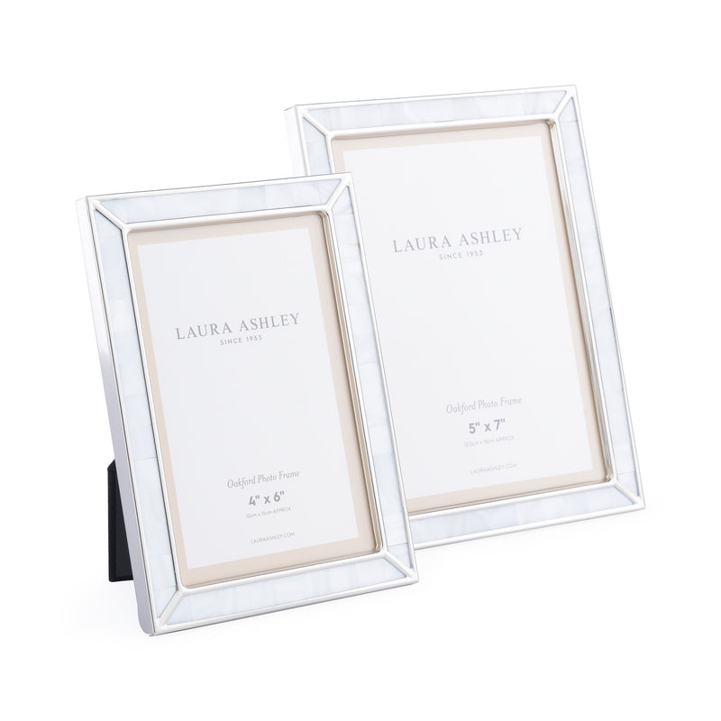 Laura Ashley Oakford Photo Frame Mother Of Pearl 4x6 Inch • LA3756183-Q