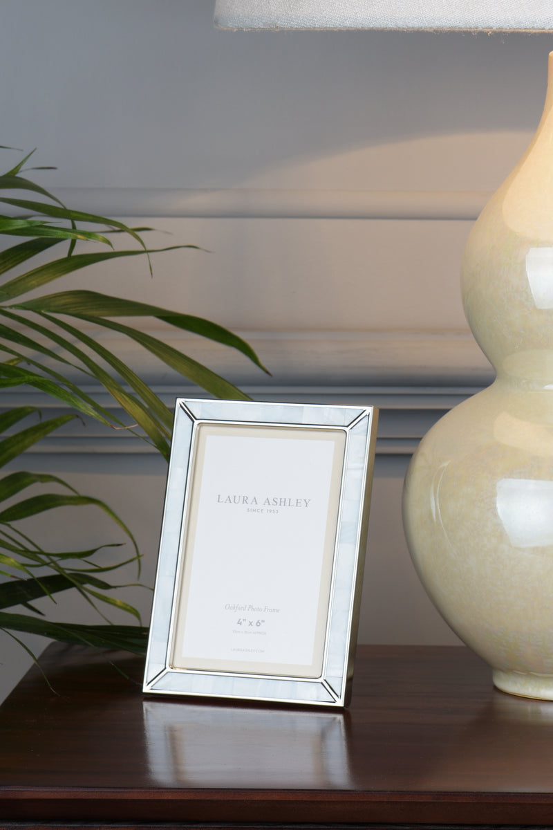 Laura Ashley Oakford Photo Frame Mother Of Pearl 4x6 Inch • LA3756183-Q