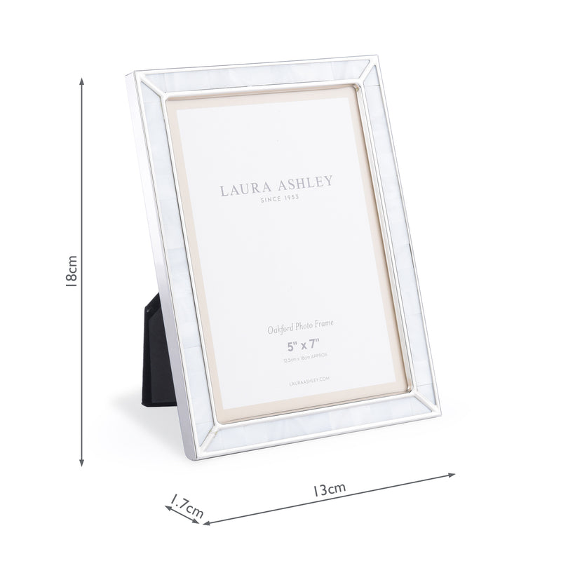 Laura Ashley Oakford Photo Frame Mother Of Pearl 5x7 Inch • LA3756184-Q