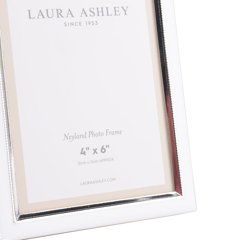 Laura Ashley Neyland Photo Frame Polished Silver 4x6 Inch • LA3756185-Q