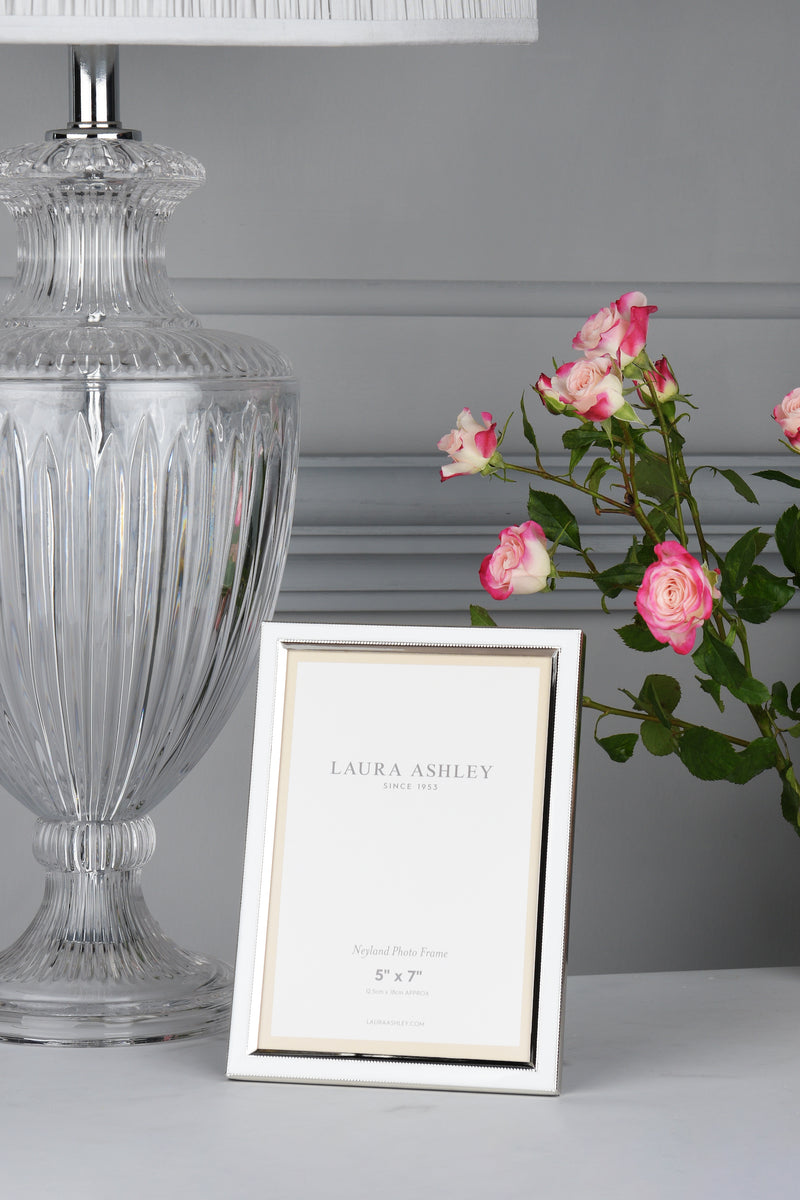 Laura Ashley Neyland Photo Frame Polished Silver 5x7 Inch • LA3756186-Q