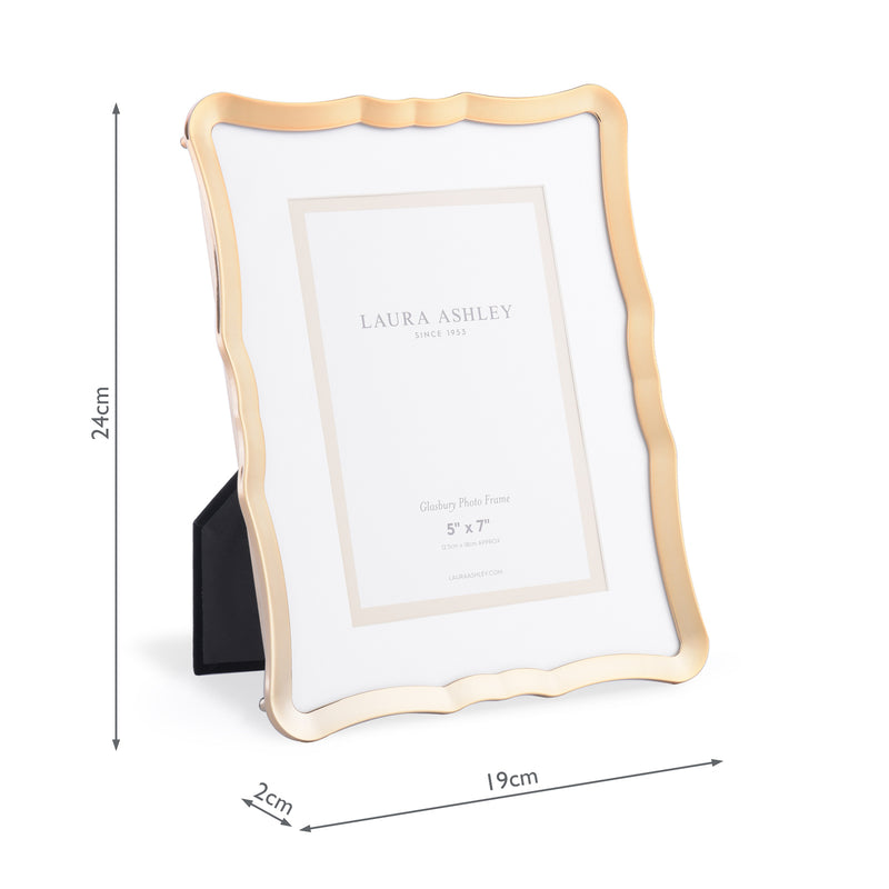 Laura Ashley Glasbury Photo Frame Polished Gold 5x7 inch • LA3756188-Q