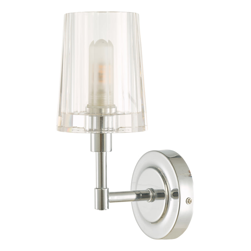Laura Ashley Blake Bathroom Wall Light Crystal Polished Chrome IP44 • LA3756189-Q